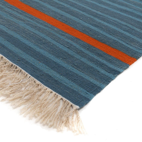 Tleta Kilim Moroccan Rug, Flat-Woven by Hand