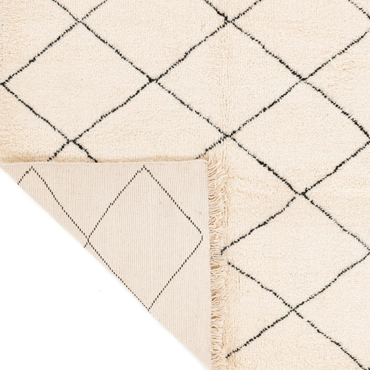 Tanirt Beni Ourain Moroccan Rug, Hand-Knotted Wool