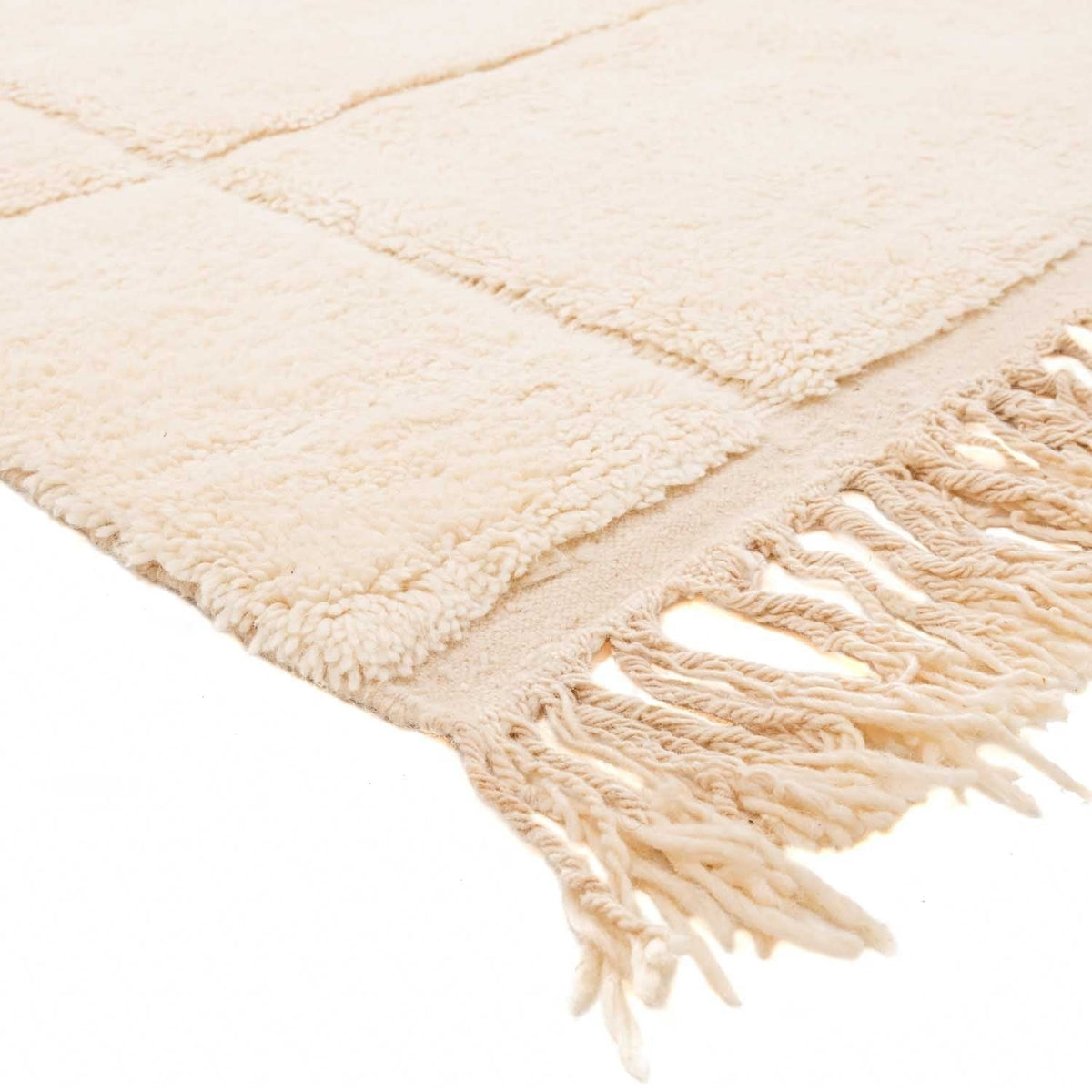 Tilelli Beni Ourain Moroccan Rug, Hand-Knotted Wool