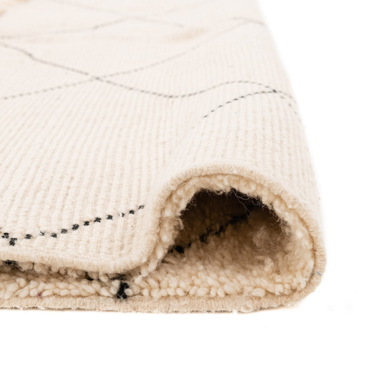 Tanirt Beni Ourain Moroccan Rug, Hand-Knotted Wool