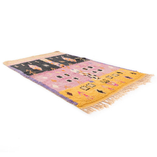 Awzrou Boujad Moroccan Rug, Hand-Knotted Wool